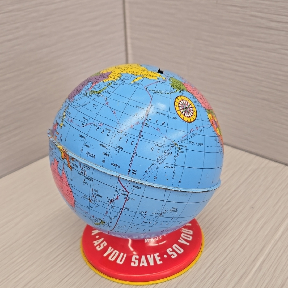Colorful World Globe Coin Bank